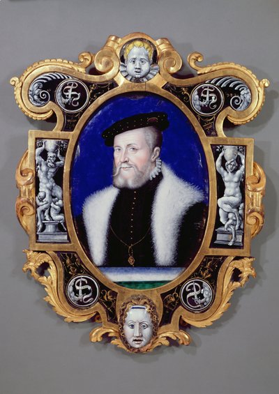 Retrato de Anne, primeiro duque de Montmorency (1493-1567) 1556 (óleo sobre esmalte) de Leonard Limosin